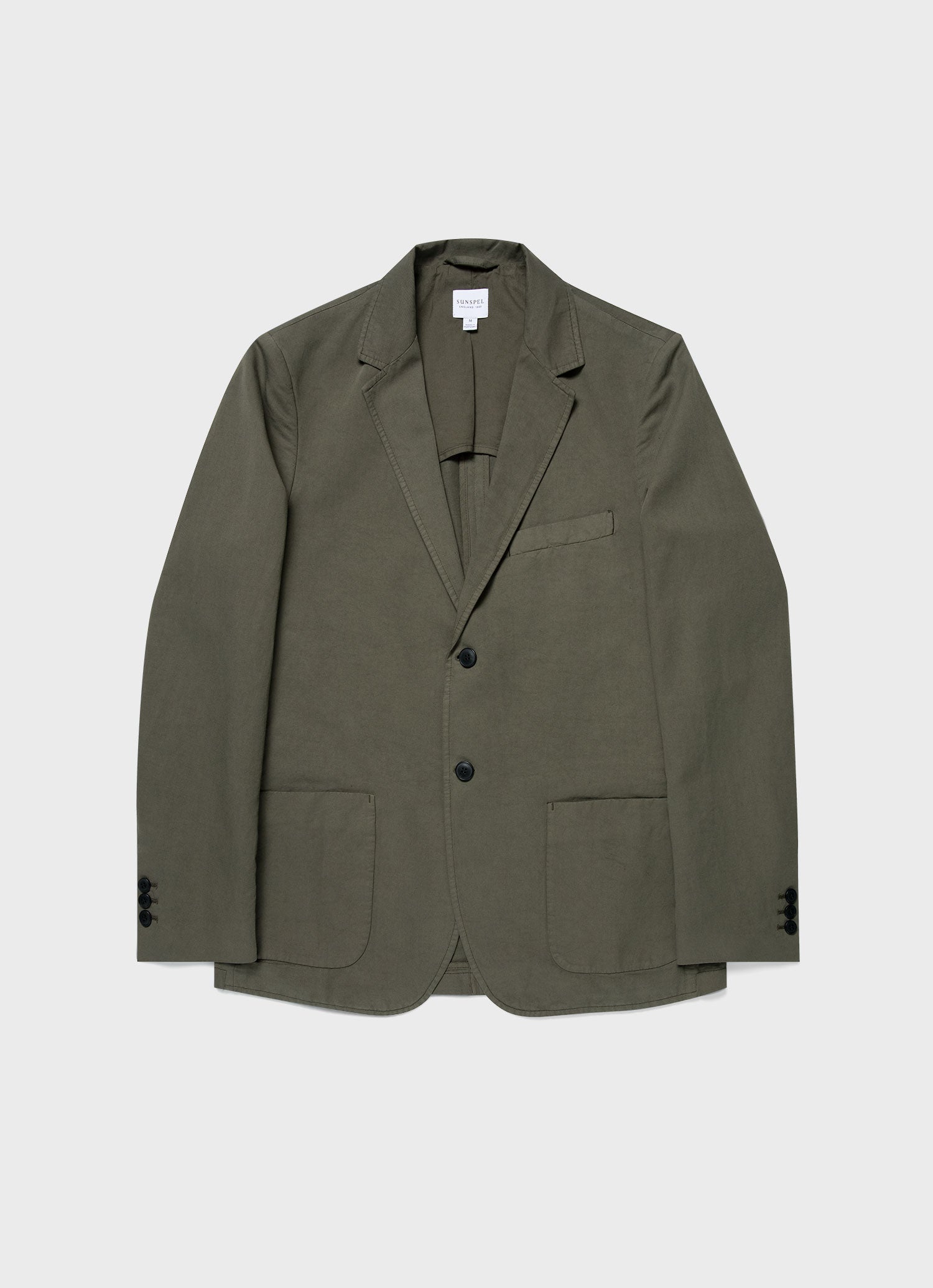 Men's Cotton Linen Blazer in Khaki