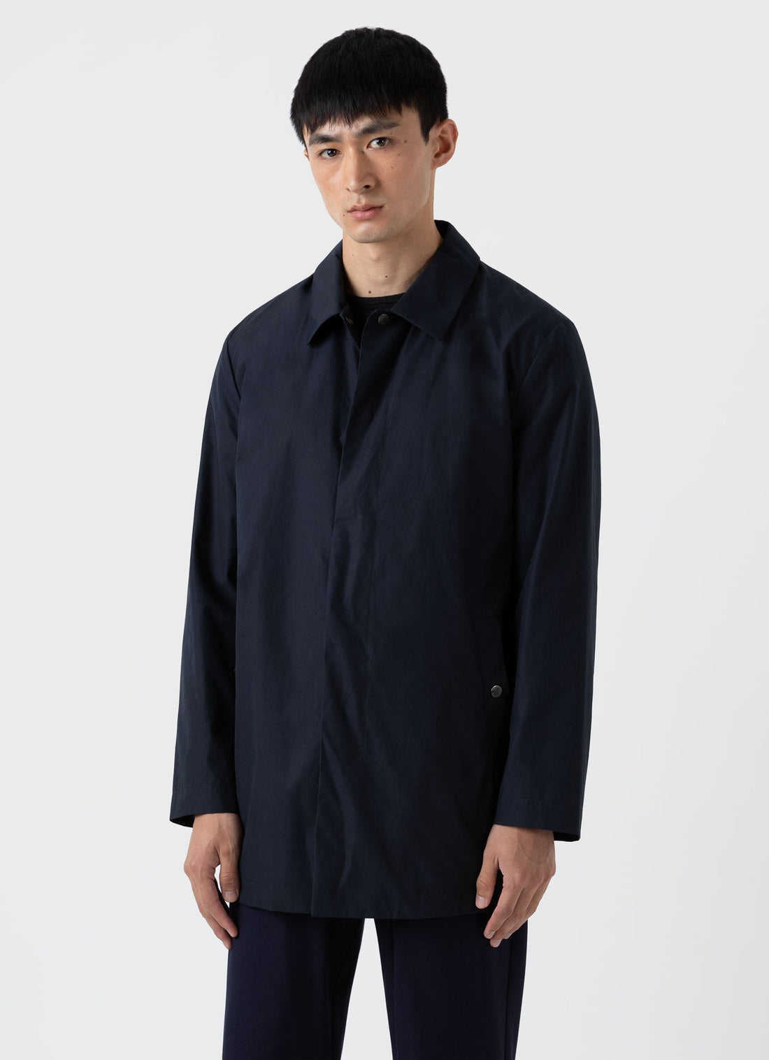 Men's Ventile Mac in Dark Navy