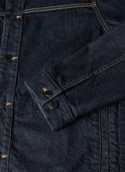 Men's 13oz Japanese Denim Jacket in Rinse Wash Denim