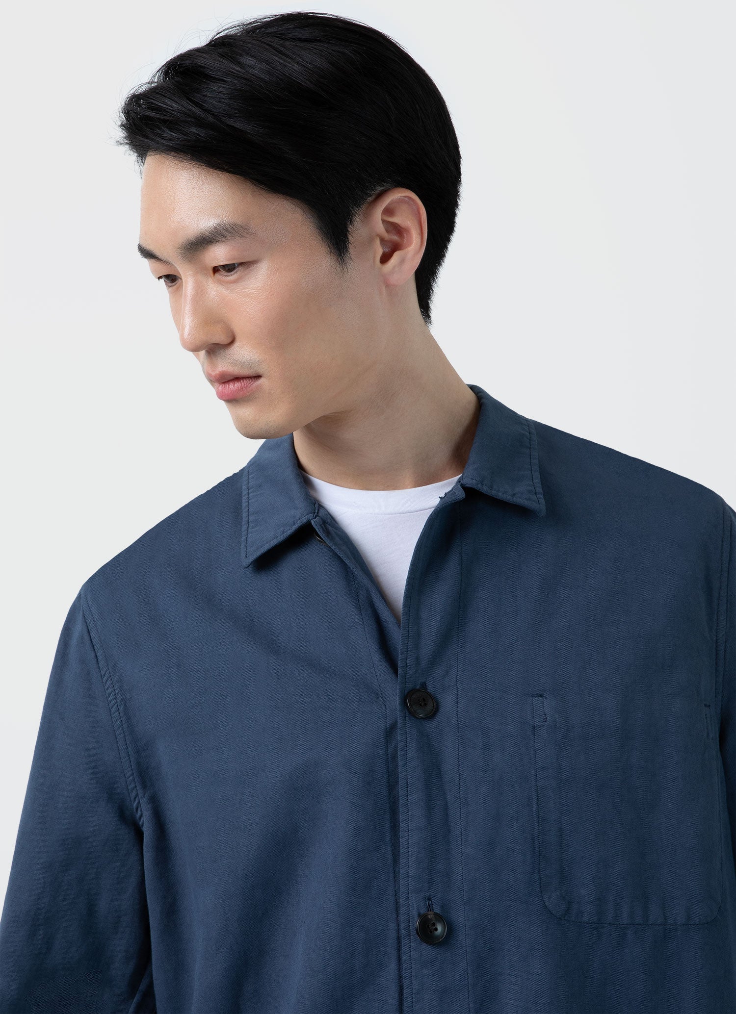 コットン リネン ツイン ポケット ジャケット （Shale Blue