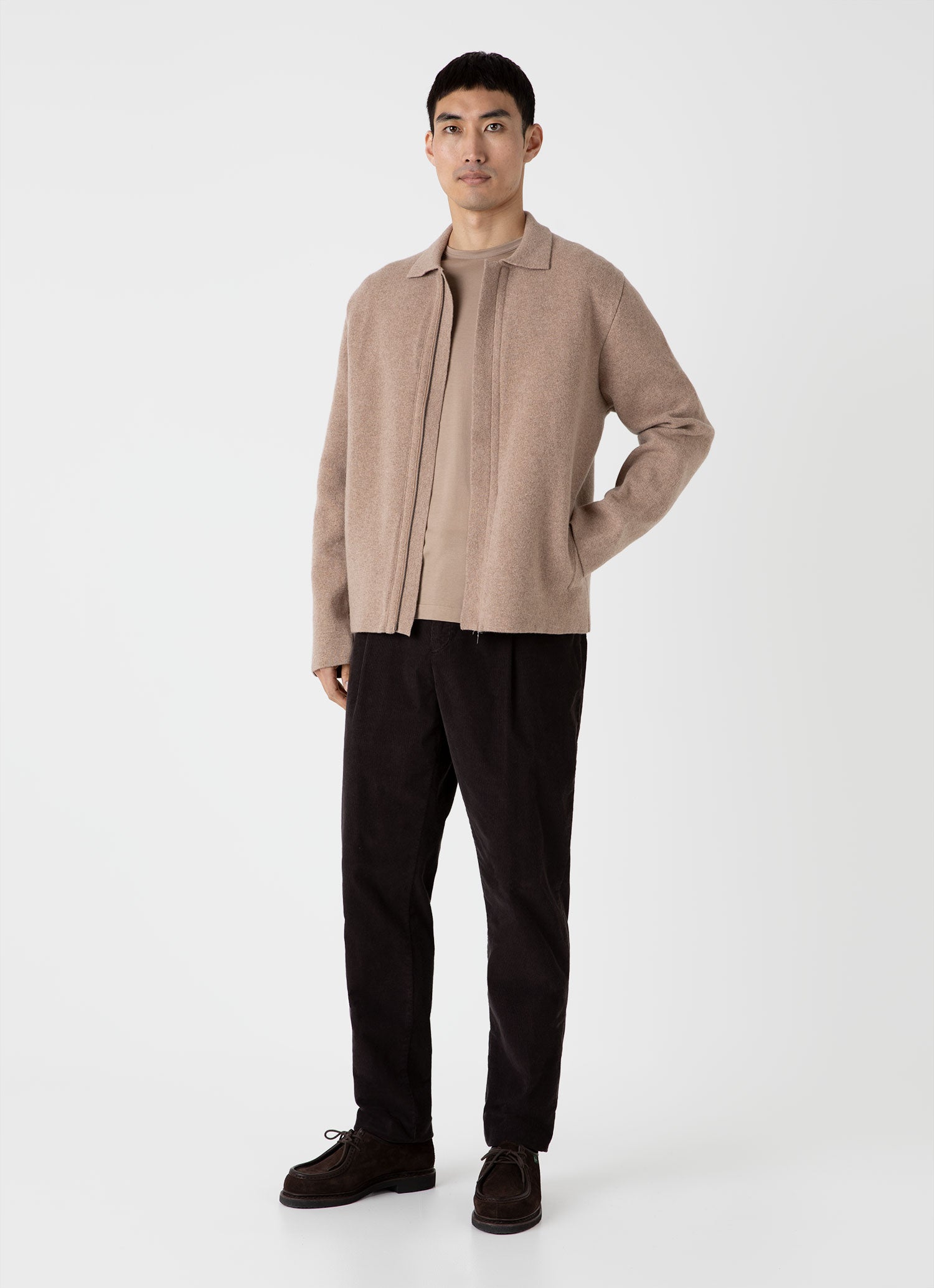 ダブルフェイスジャケット（Sandstone）|Sunspel