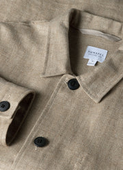 Men's Hopsack Twin Pocket Jacket in Light Stone