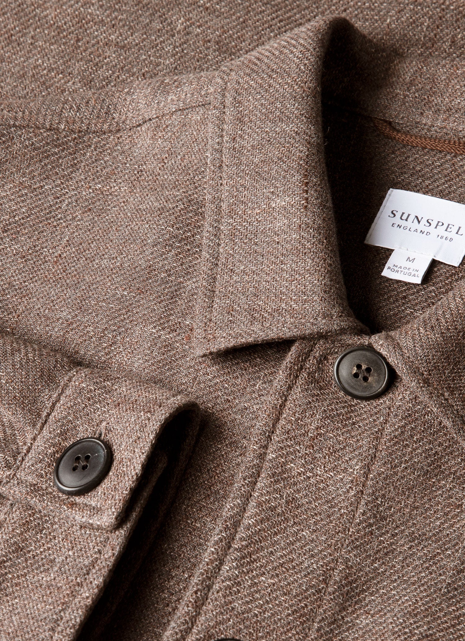 コットンリネンツイル ツインポケット ジャケット（Dark Cedar）| Sunspel