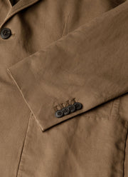 Men's Cotton Linen Two-Piece Suit in Dark Cedar