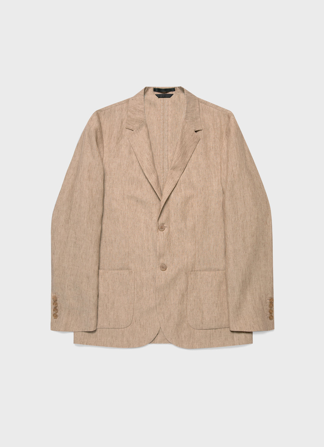 Men's Linen Blazer in Dune Melange