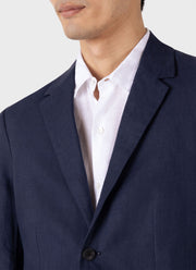 Men's Linen Two-Piece Suit in Light Navy