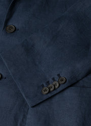 Men's Linen Two-Piece Suit in Light Navy