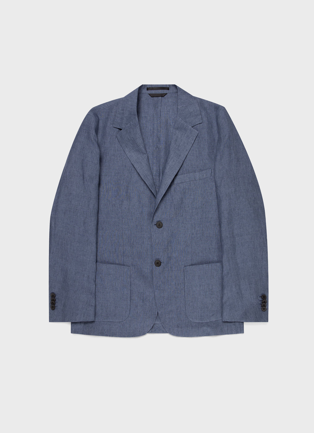 Men's Linen Blazer in Soft Denim Melange