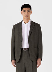 Men's Linen Two-Piece Suit in Hunter Green