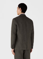 Men's Linen Two-Piece Suit in Hunter Green