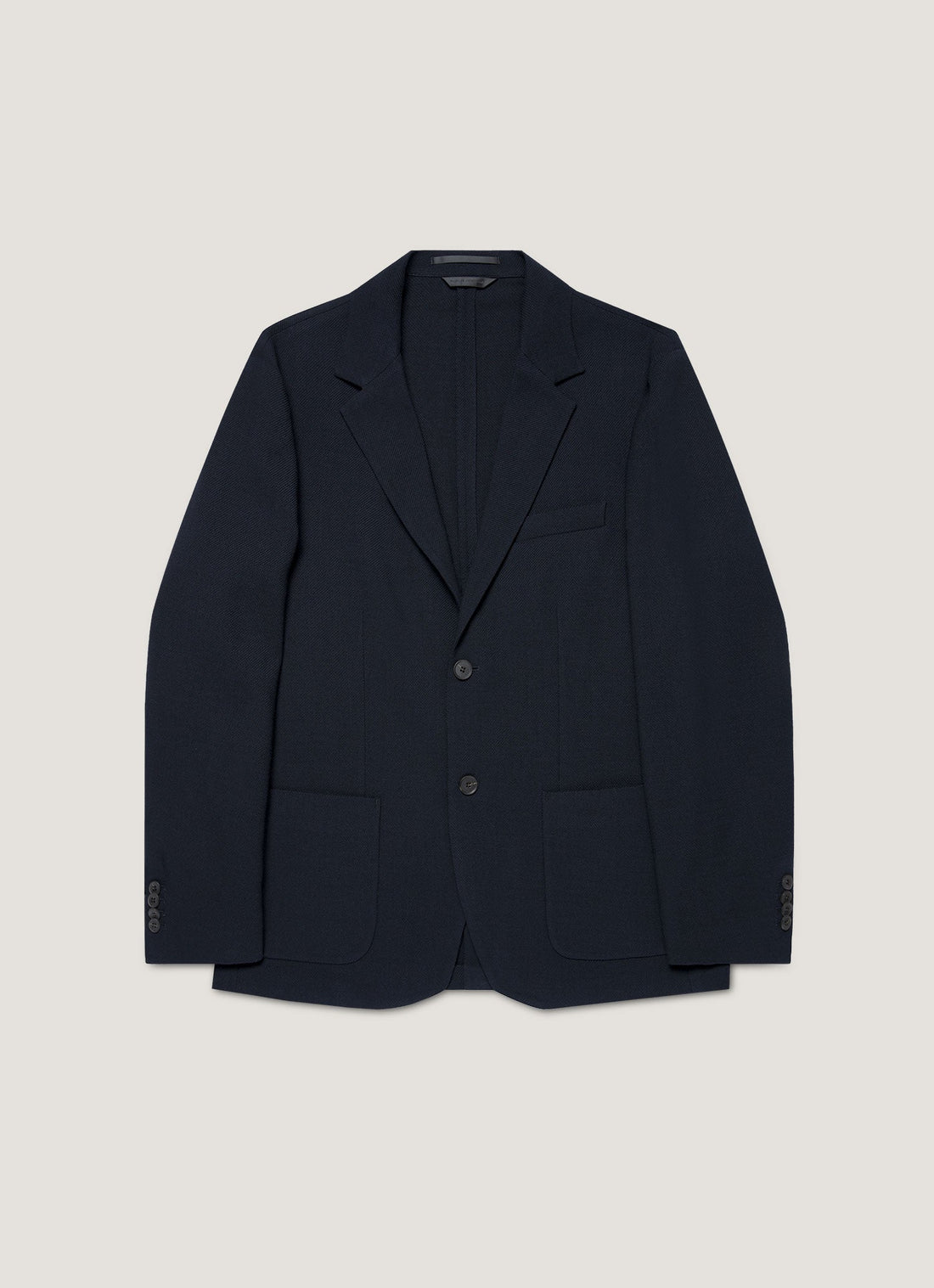 Men's Textured Wool Two-Piece Suit in Navy