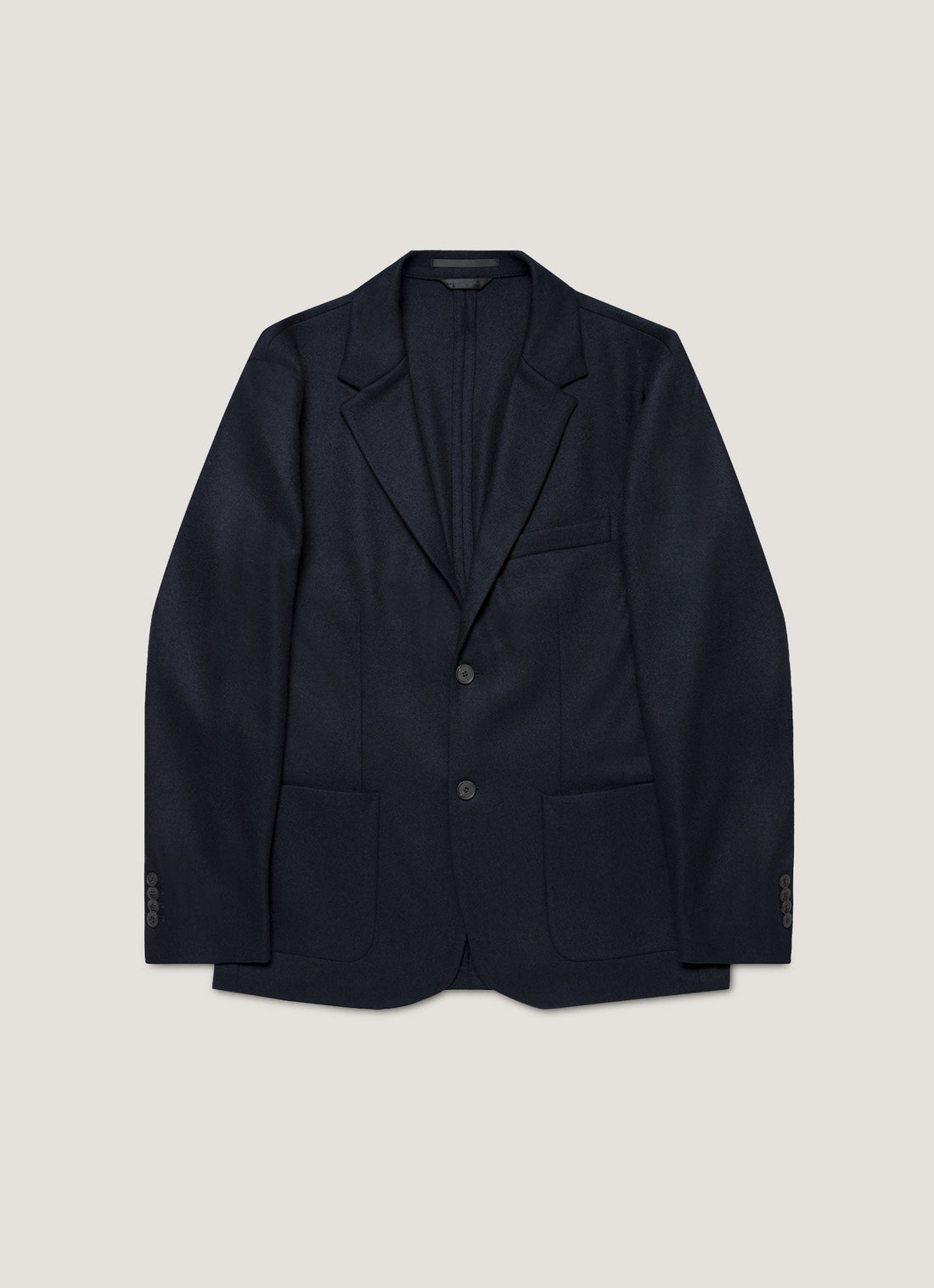 Men's Boiled Wool Two-Piece Suit in Navy