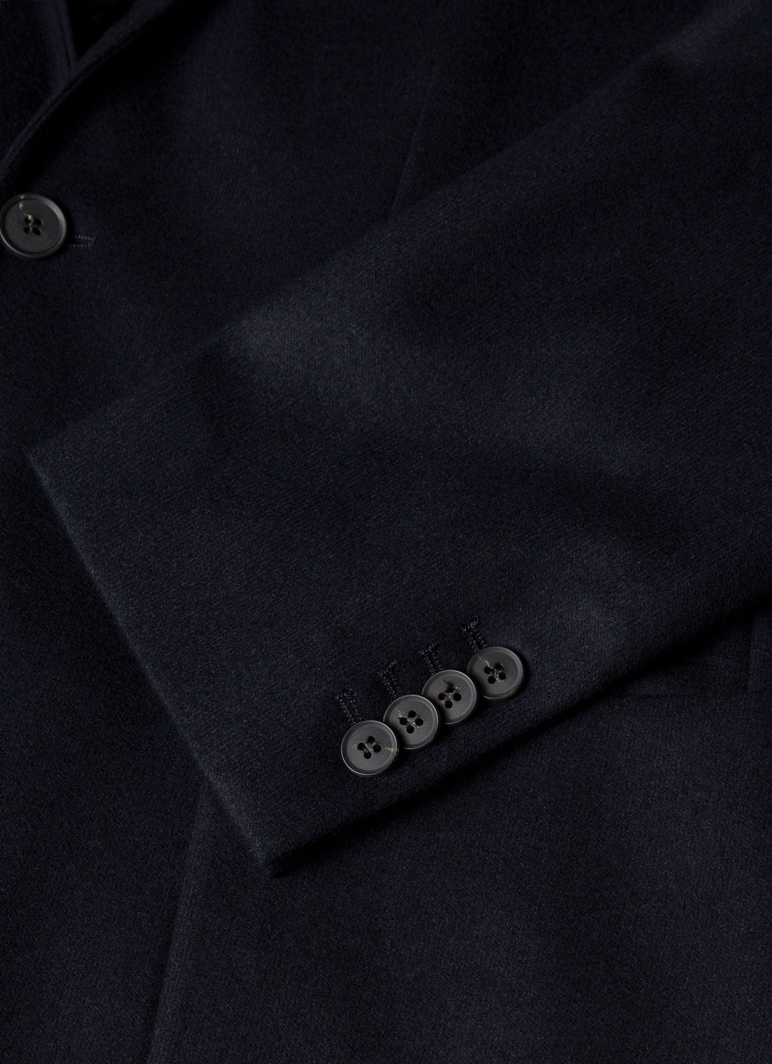 Men's Boiled Wool Two-Piece Suit in Navy