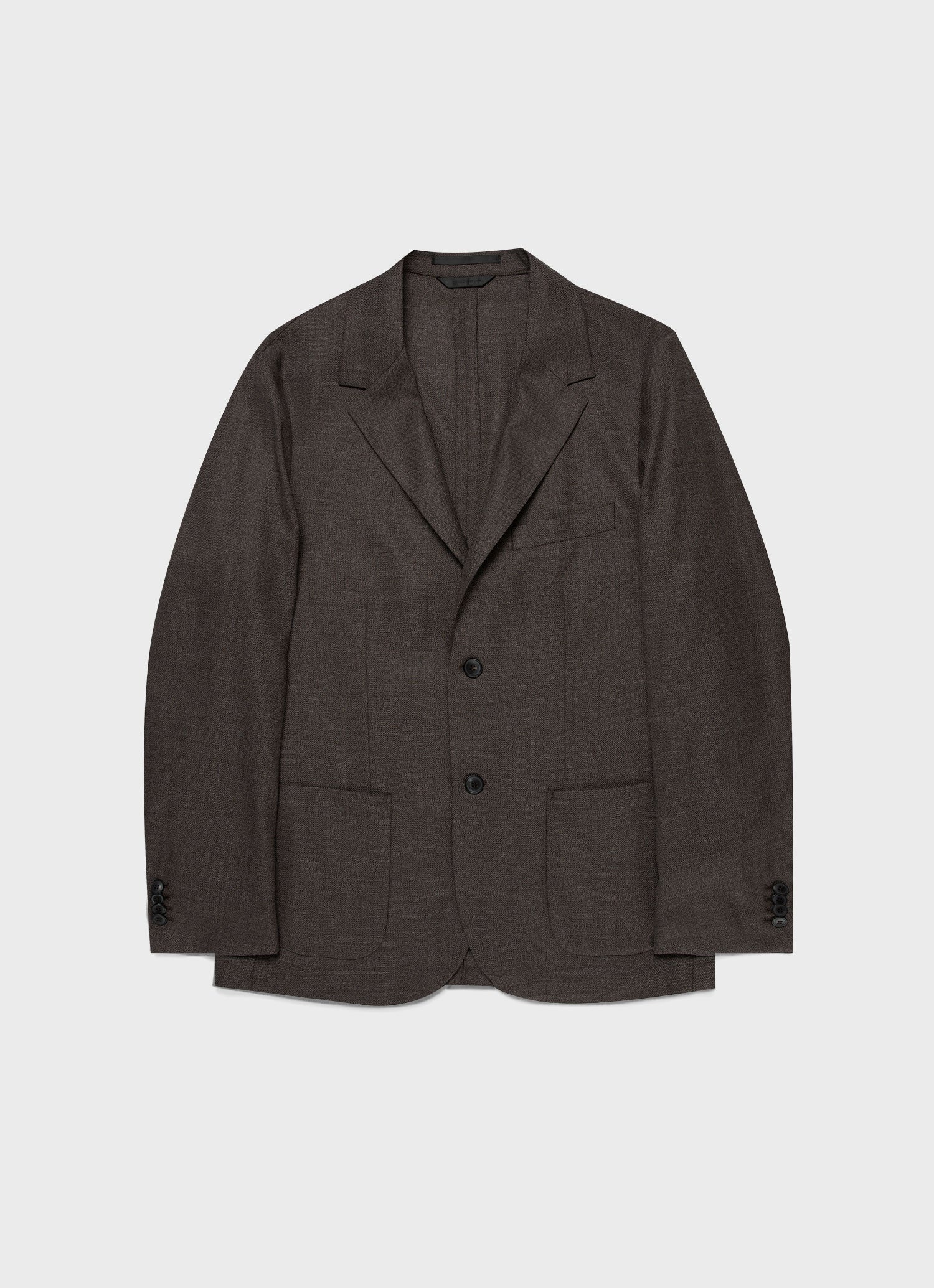 Men's Lightweight Travel Wool Blazer in Light Coffee Melange