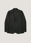 Men's Lightweight Travel Wool Blazer in Dark Charcoal Melange