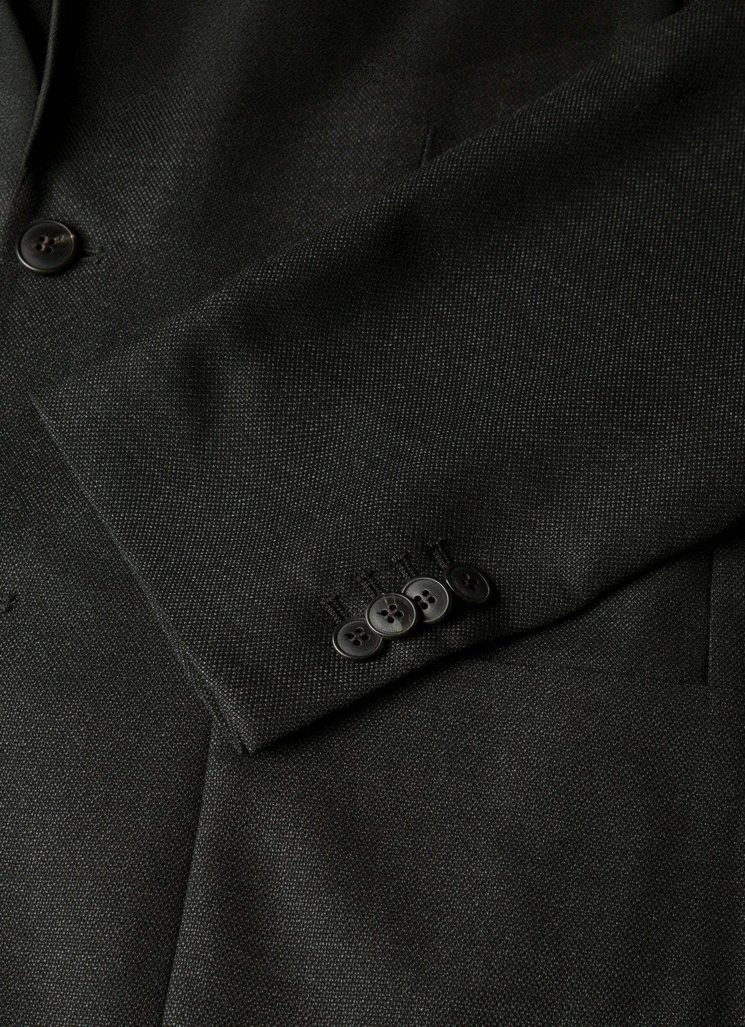 DISCOVERED　ウールジャケット Ｓ　ブラック トラベルウール ブレザー（Dark Charcoal Melange）| Sunspel