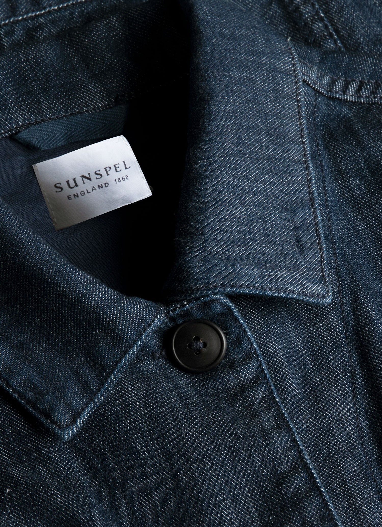 Men's Japanese Denim Jacket in Rinse Wash Denim