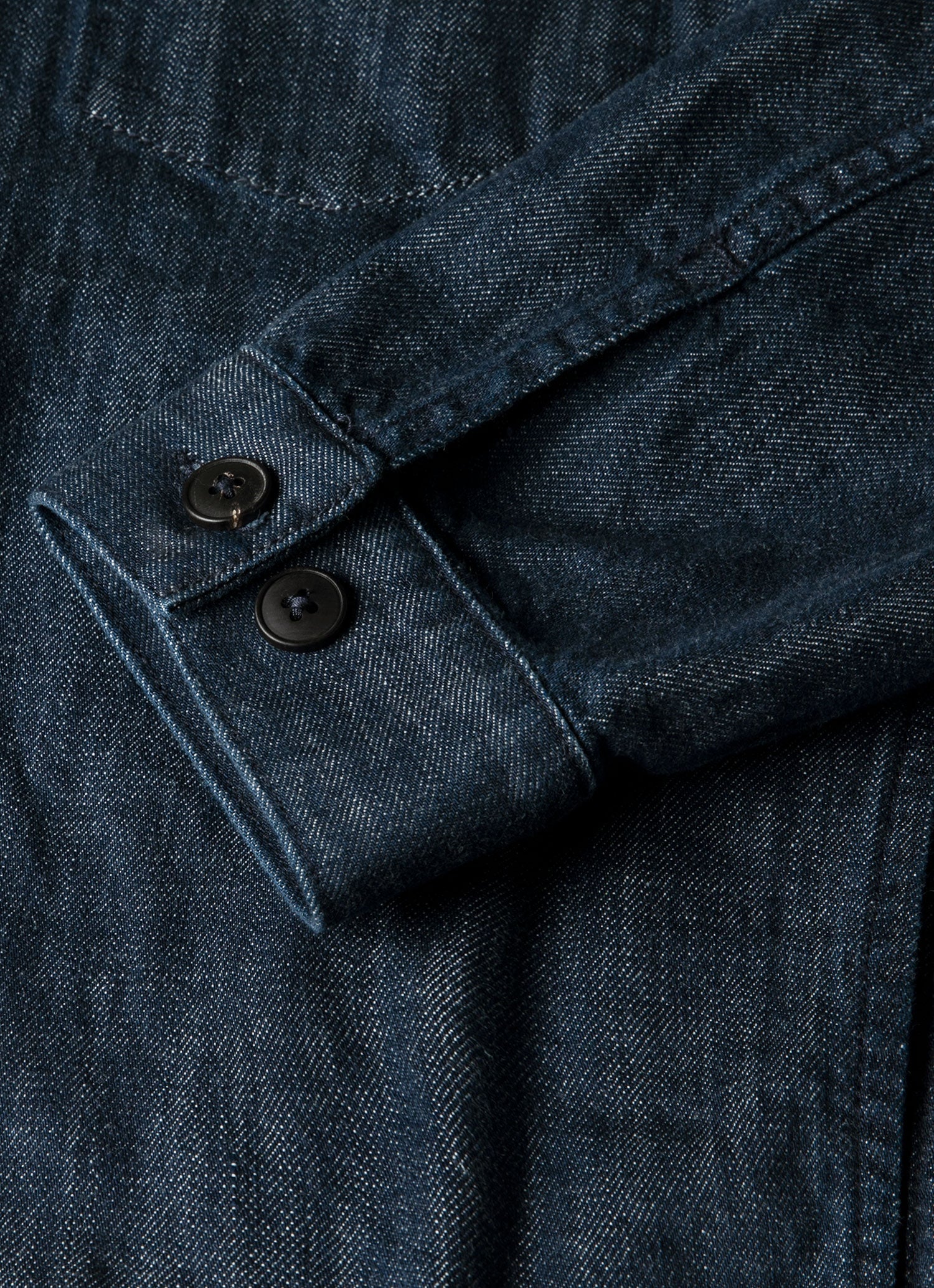 Men's Japanese Denim Jacket in Rinse Wash Denim