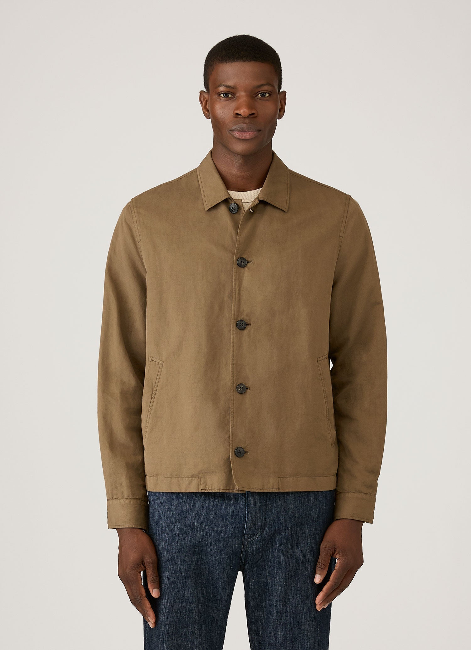 SUNSPEL ダークデニム ジャケット Lサイズ Men's Japanese Denim Jacket in Rinse Wash Denim | Sunspel