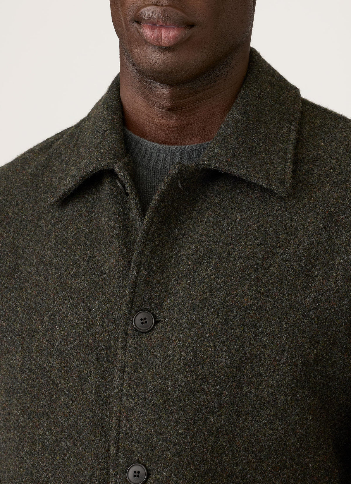 Men's Tweed Field Jacket in Loden Green