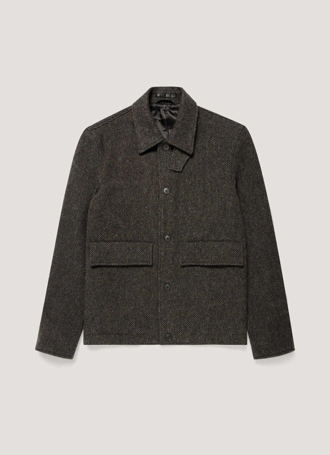 Men's Tweed Field Jacket in Dark Charcoal