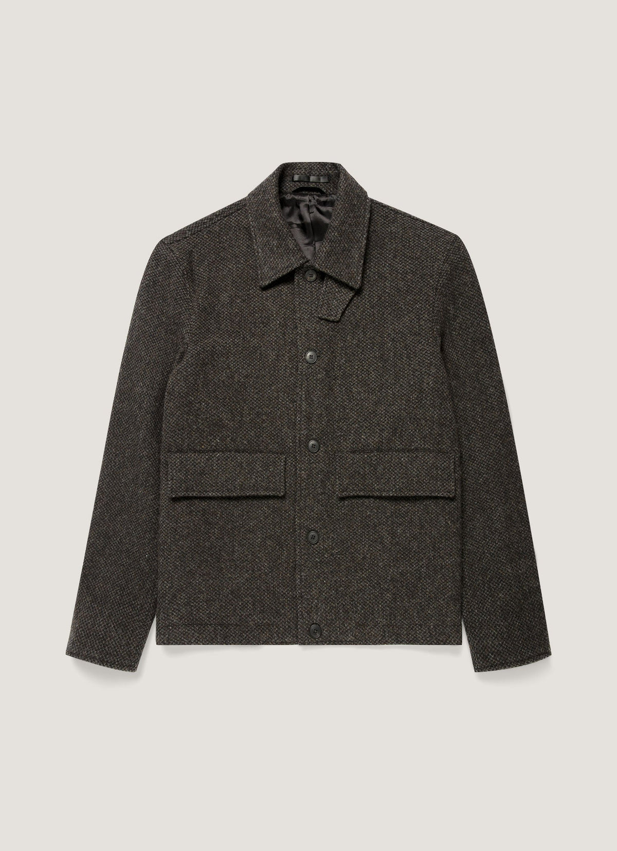 Men's Tweed Field Jacket in Dark Charcoal