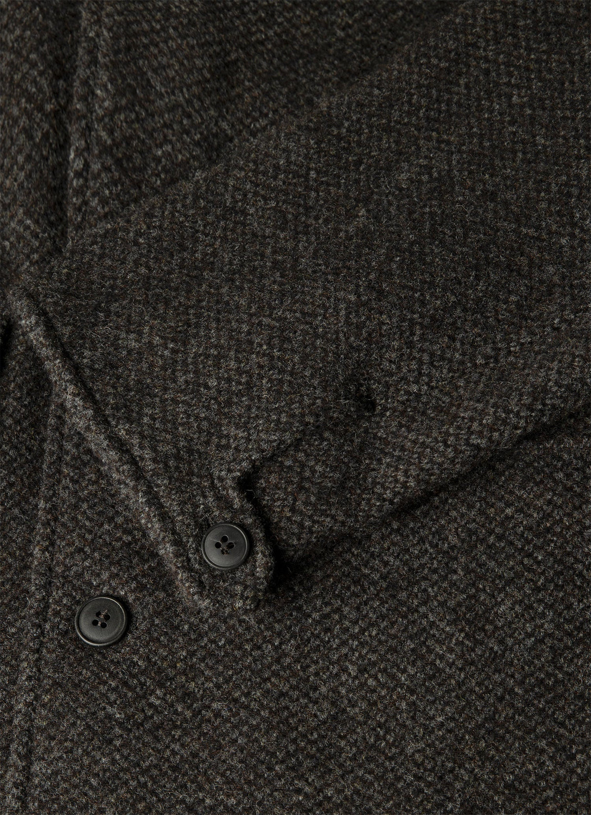 Men's Tweed Field Jacket in Dark Charcoal