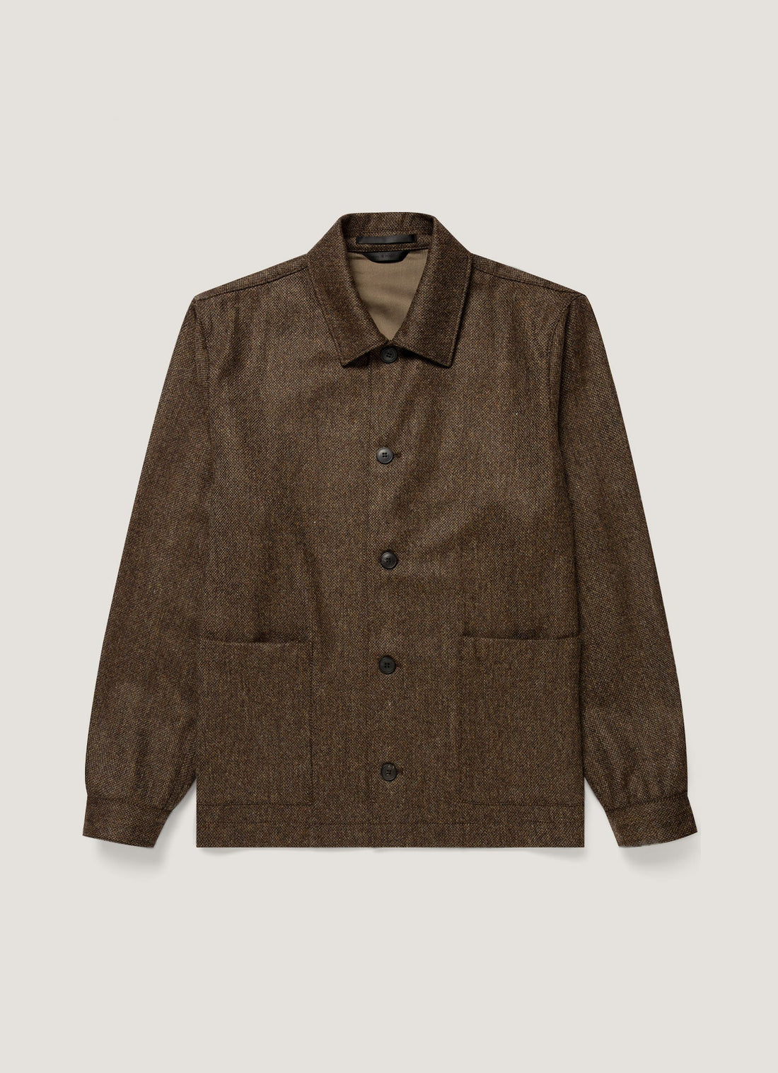 Men's Wool Twill Chore Jacket in Loden Green Melange