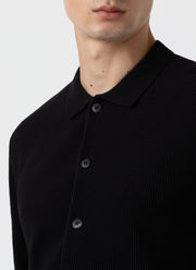 Men's Knitted Jacket in Black