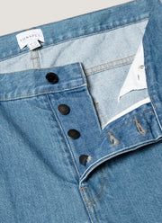 Men's Regular Fit Jeans in Mid Wash Denim