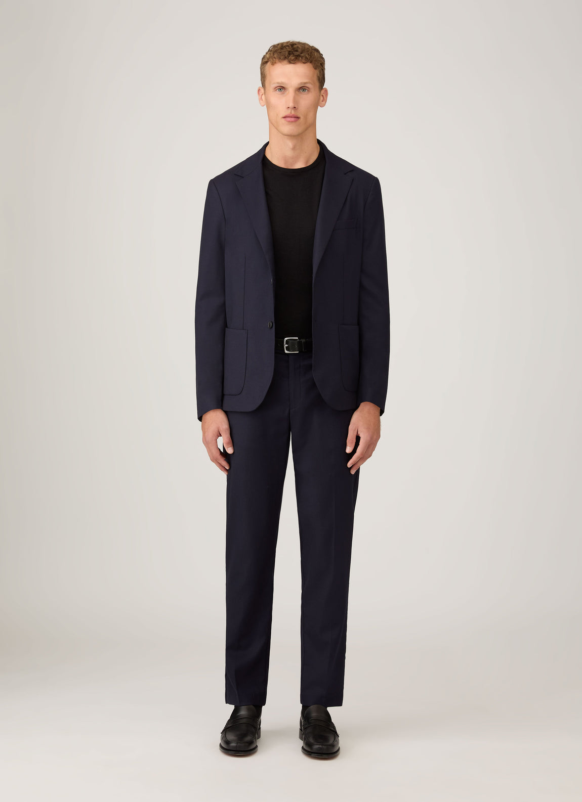 Men's Extra-Fine Merino Crew Neck in Black