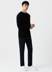 Men's Lambswool Crew Neck Jumper in Black