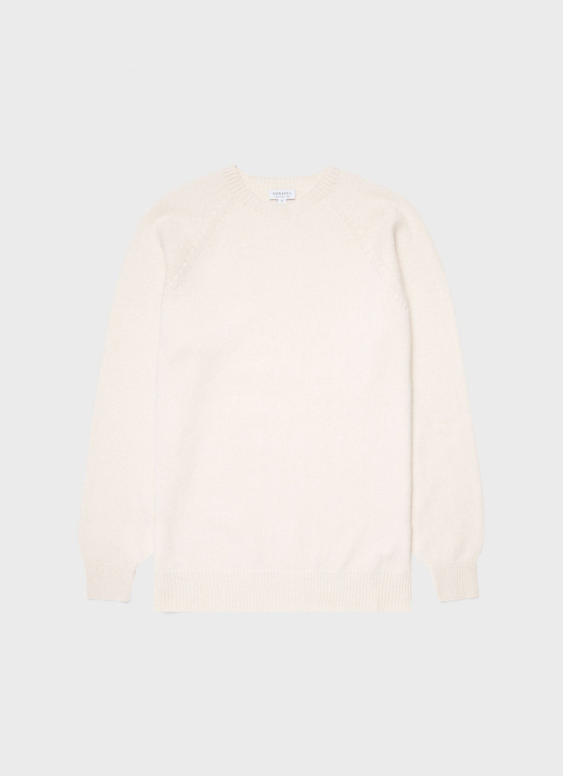 Men's Lambswool Crew Neck Jumper in Ecru