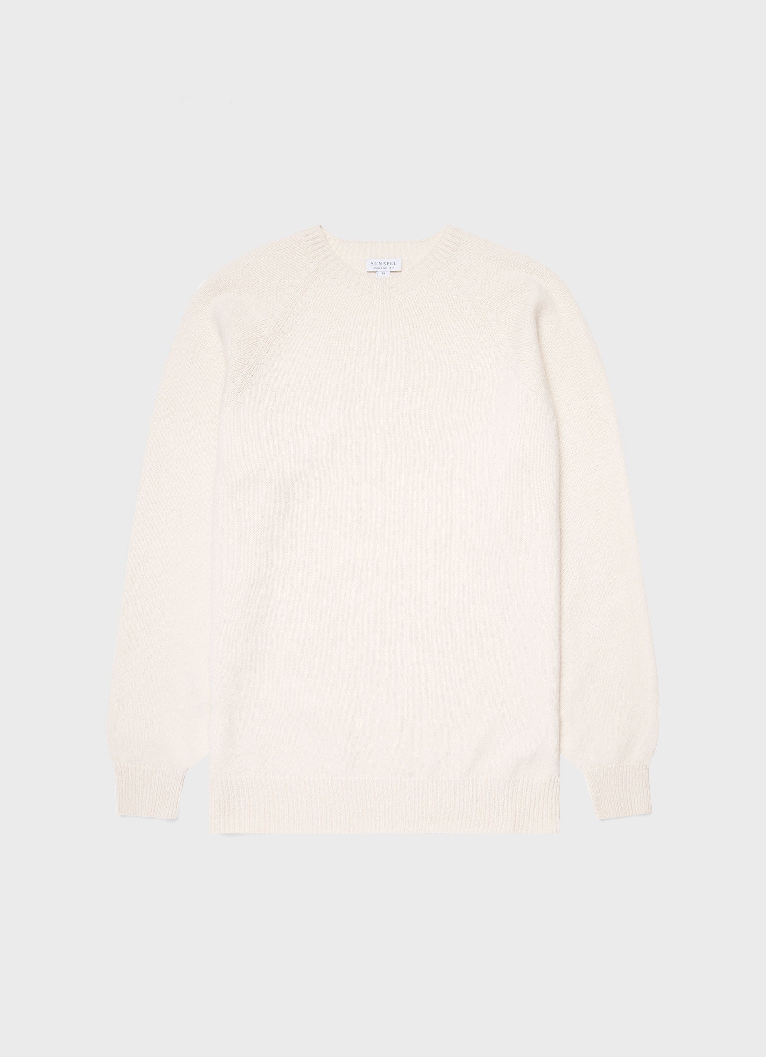 Men's Lambswool Crew Neck Jumper in Ecru