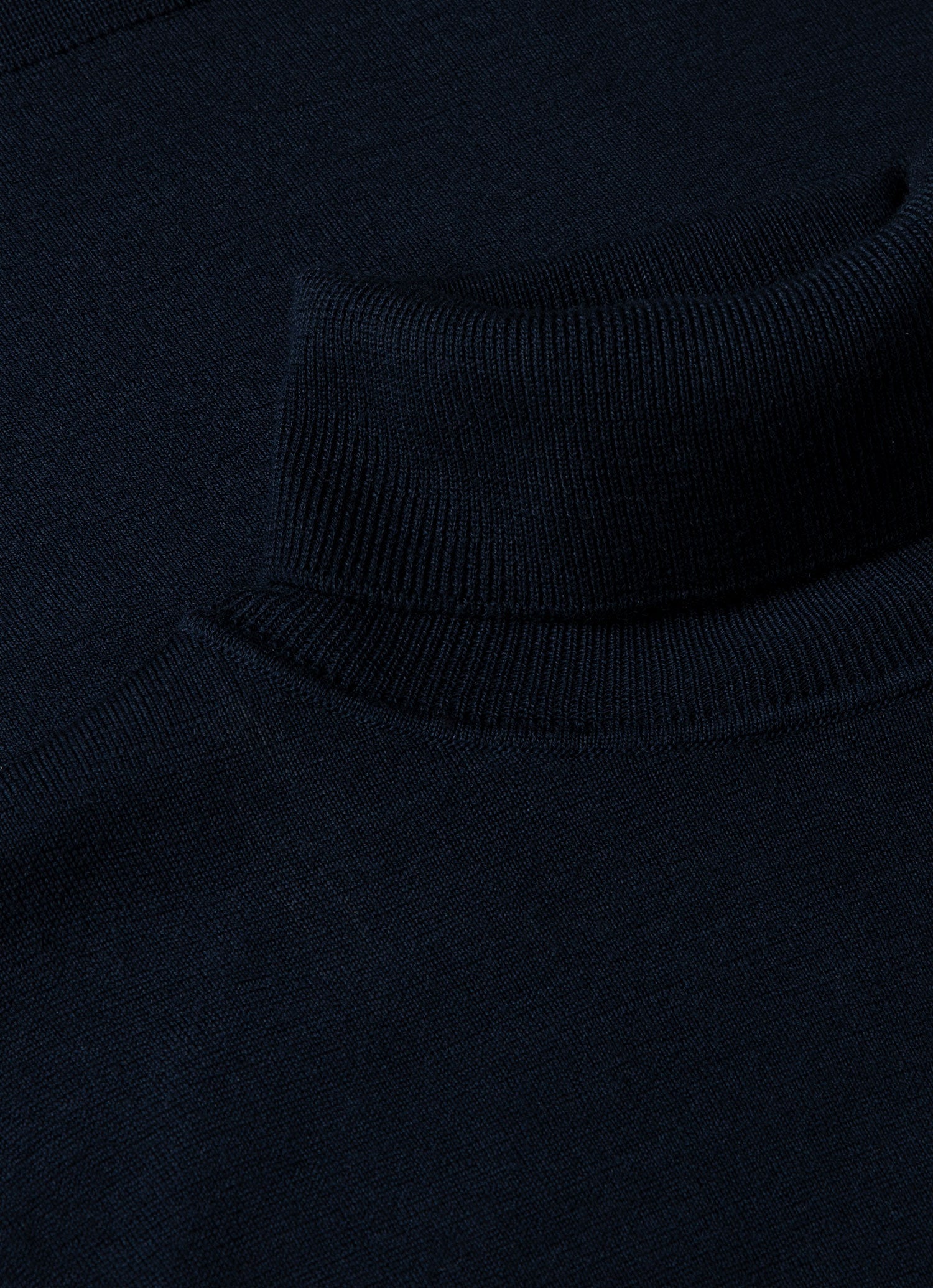 Men's Extra-Fine Merino Roll Neck in Light Navy