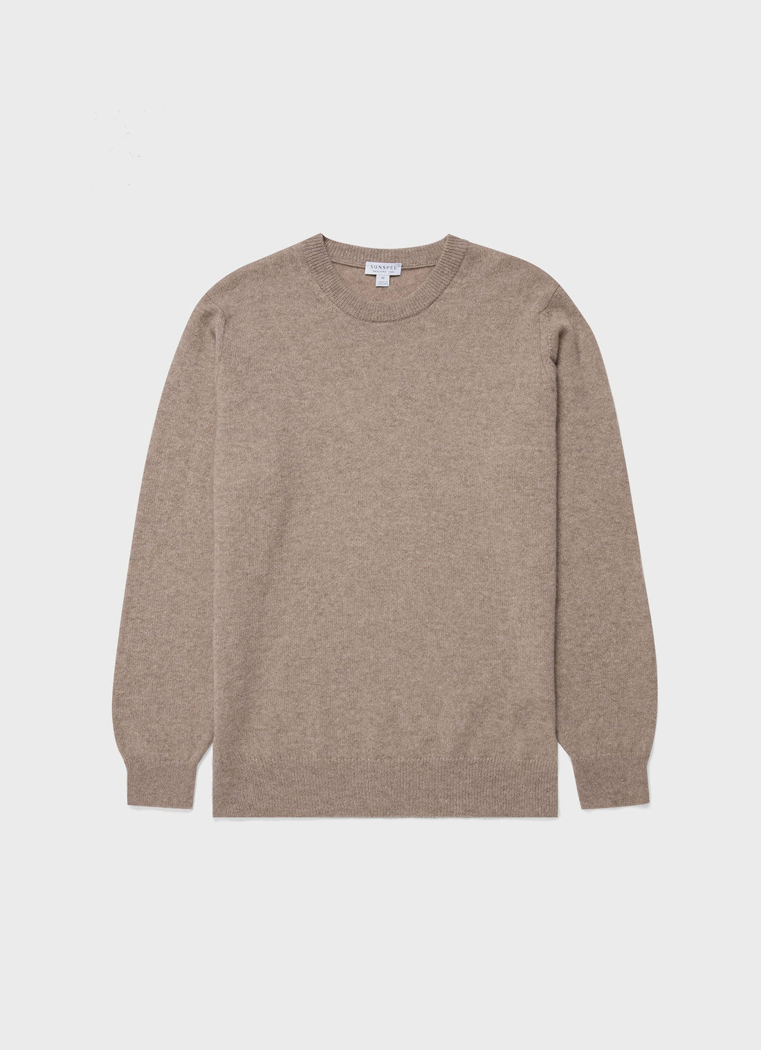 Men's Scottish Cashmere Jumper in Natural Brown