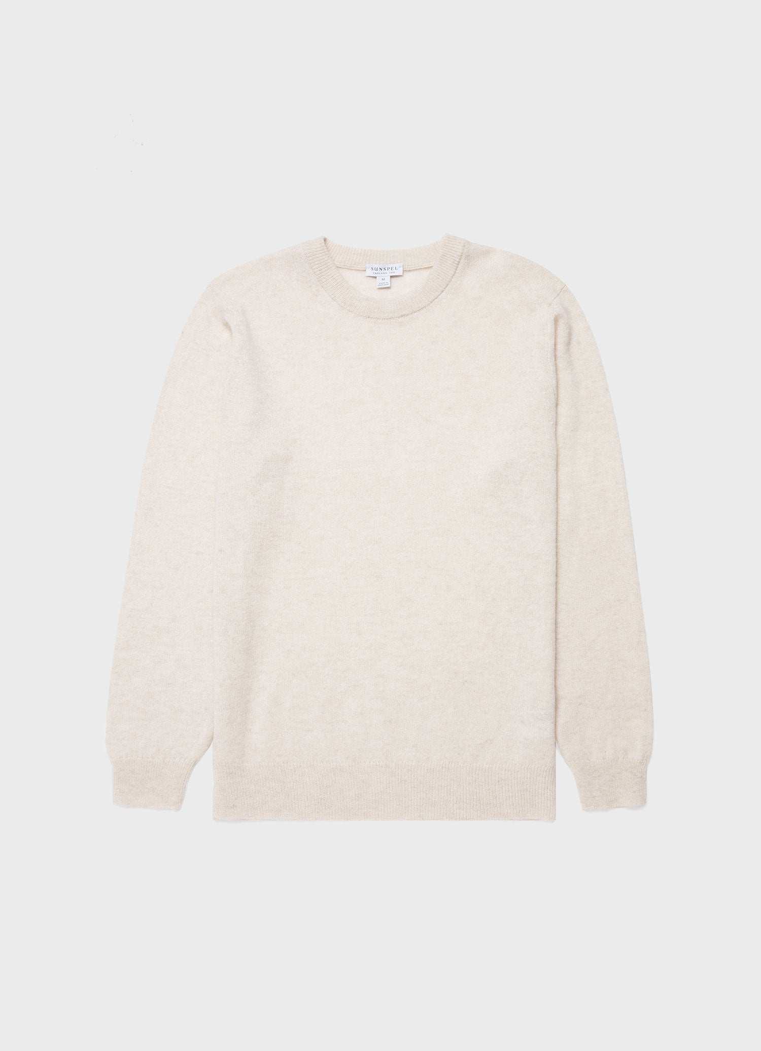 Men's Scottish Cashmere Jumper in Natural Ecru