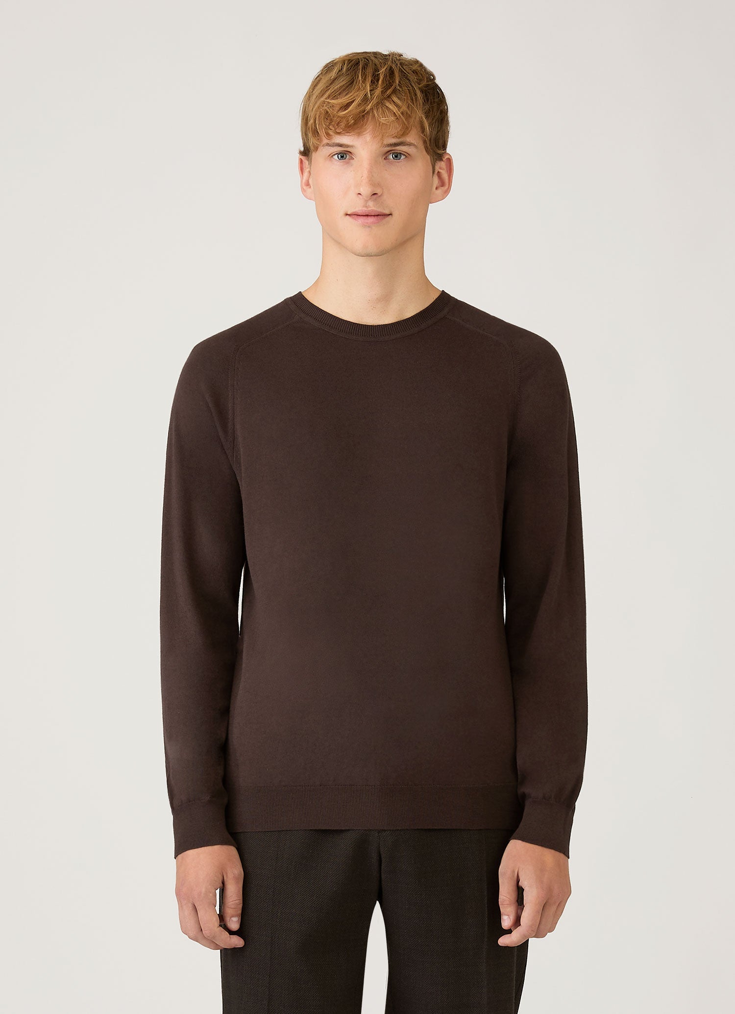 サンスペル ニット 美品 ブラウン M メンズ 新着商品 ニットウェア | Sunspel