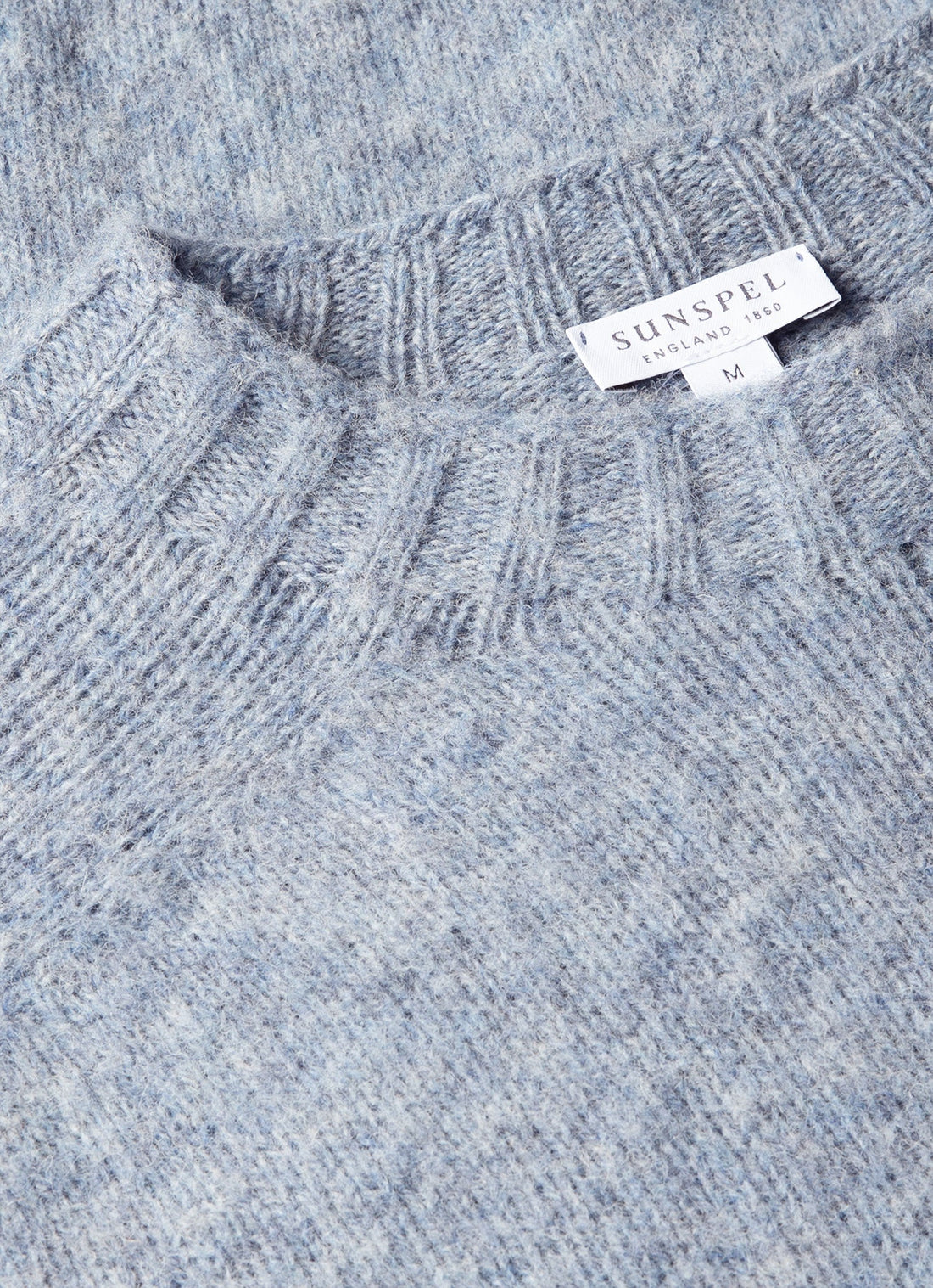 Men's Shetland Crew Neck Jumper in Powder Blue