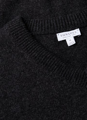 Men's Lambswool Vest in Charcoal Melange