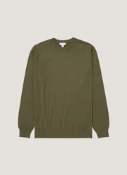 Men's Lightweight Cotton Jumper in Khaki