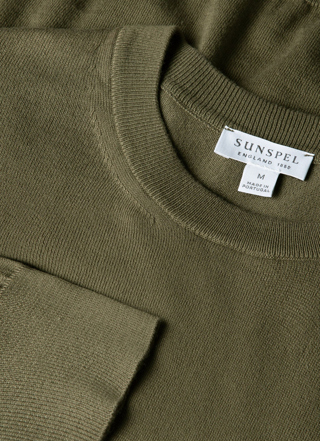 Men's Lightweight Cotton Jumper in Khaki