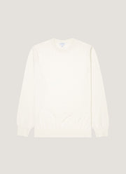 Men's Lightweight Cotton Jumper in Ecru
