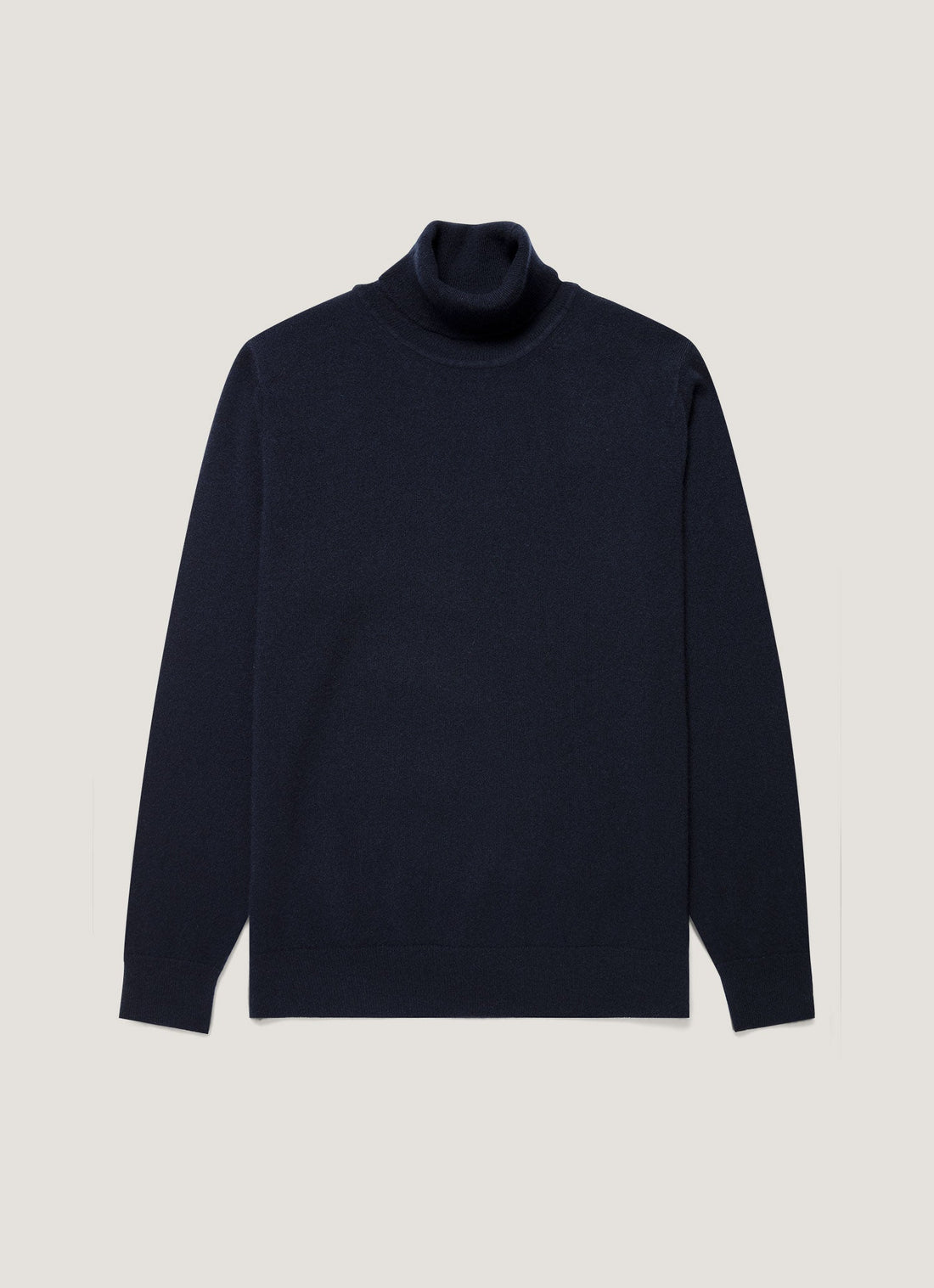 Men's Cashmere Roll Neck Jumper in Navy