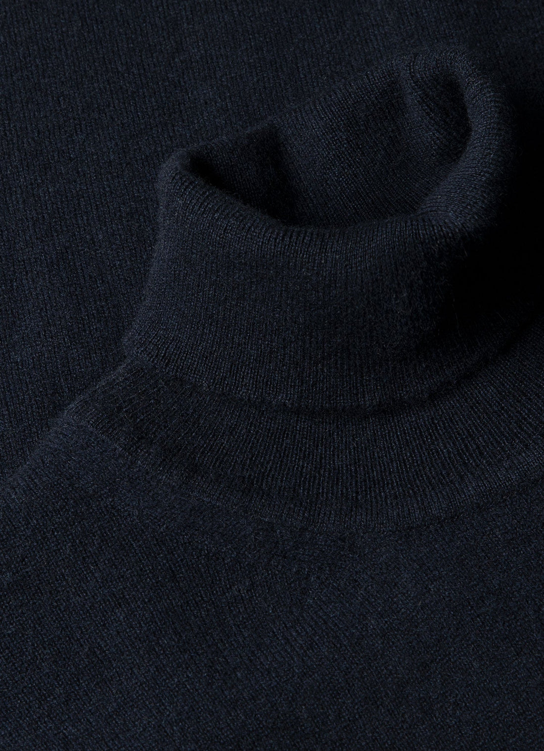 Men's Cashmere Roll Neck Jumper in Navy