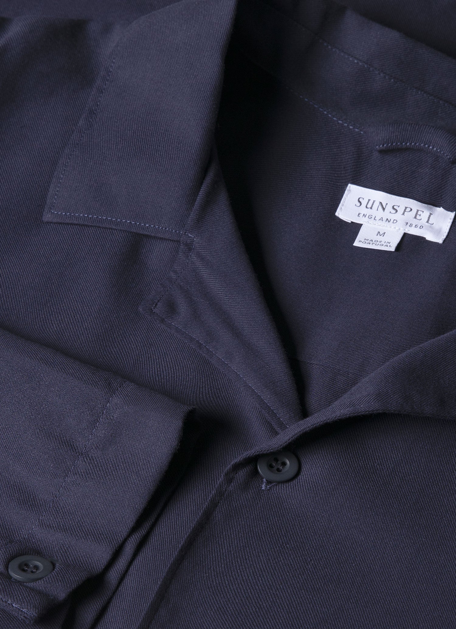 コットン フランネル パジャマ シャツ （Navy）| Sunspel