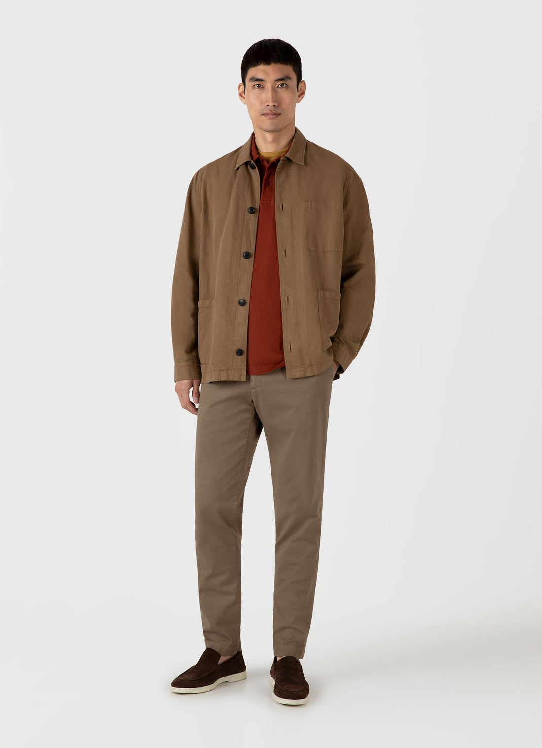 Men's Riviera Polo Shirt in Dark Clay
