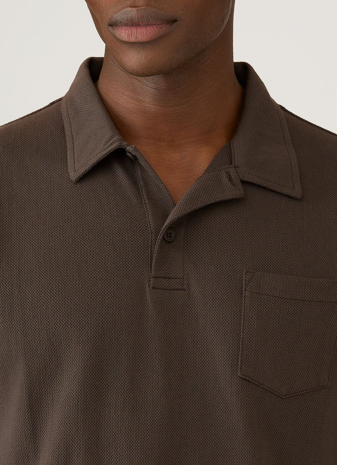 Men's Riviera Polo Shirt in Dark Chocolate