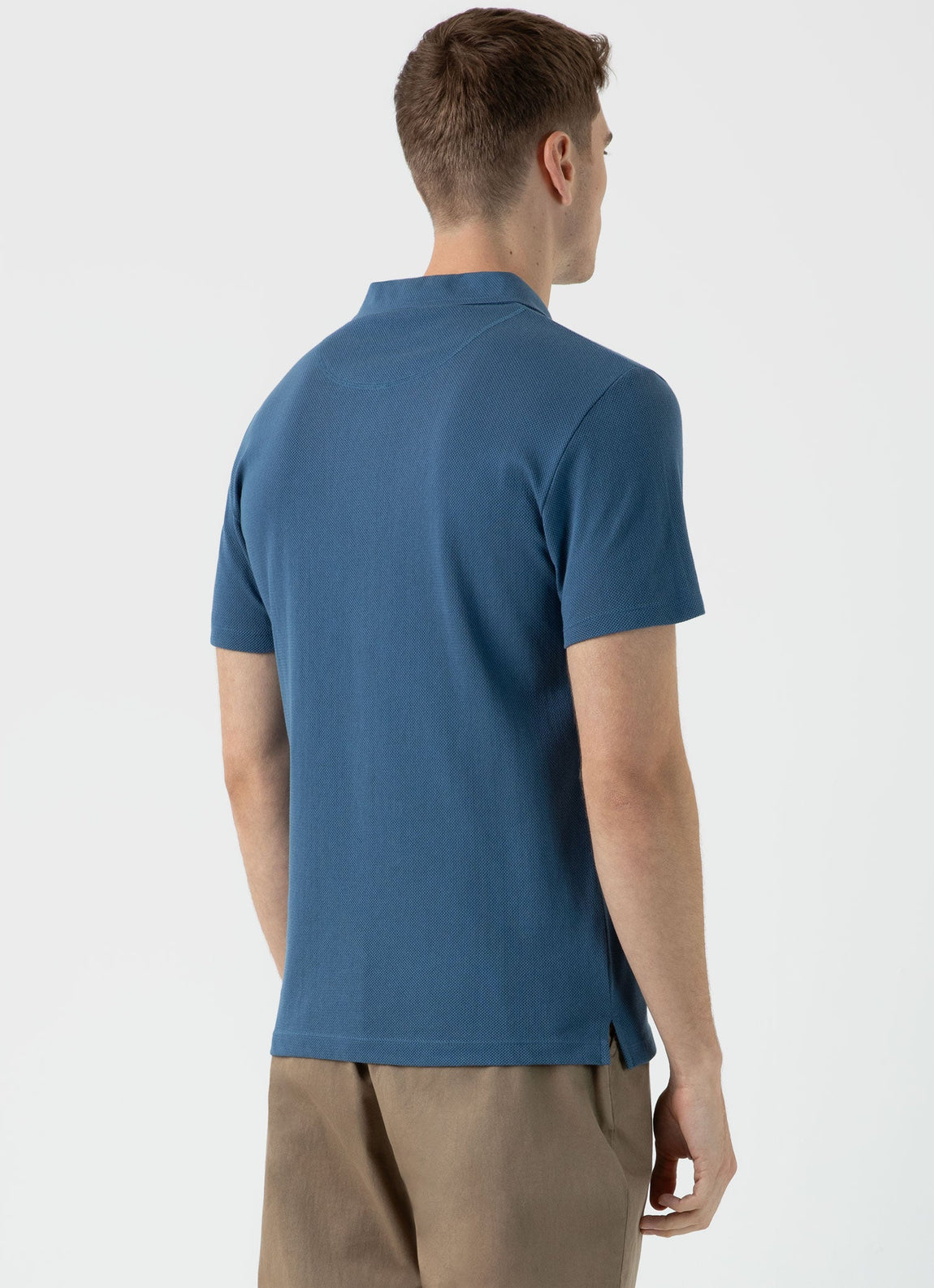 リヴィエラポロシャツ（Steel Blue） Sunspel