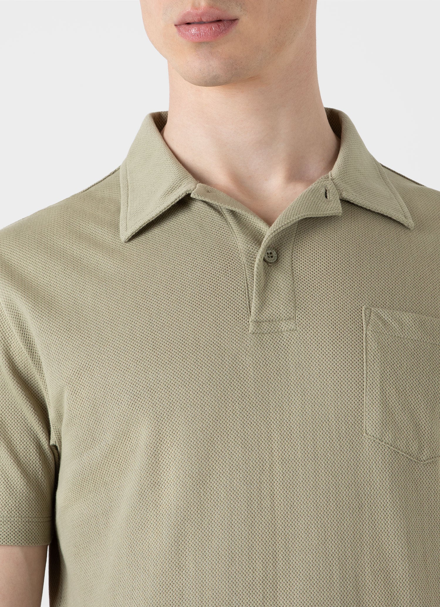 Men's Riviera Polo Shirt in Pale Khaki